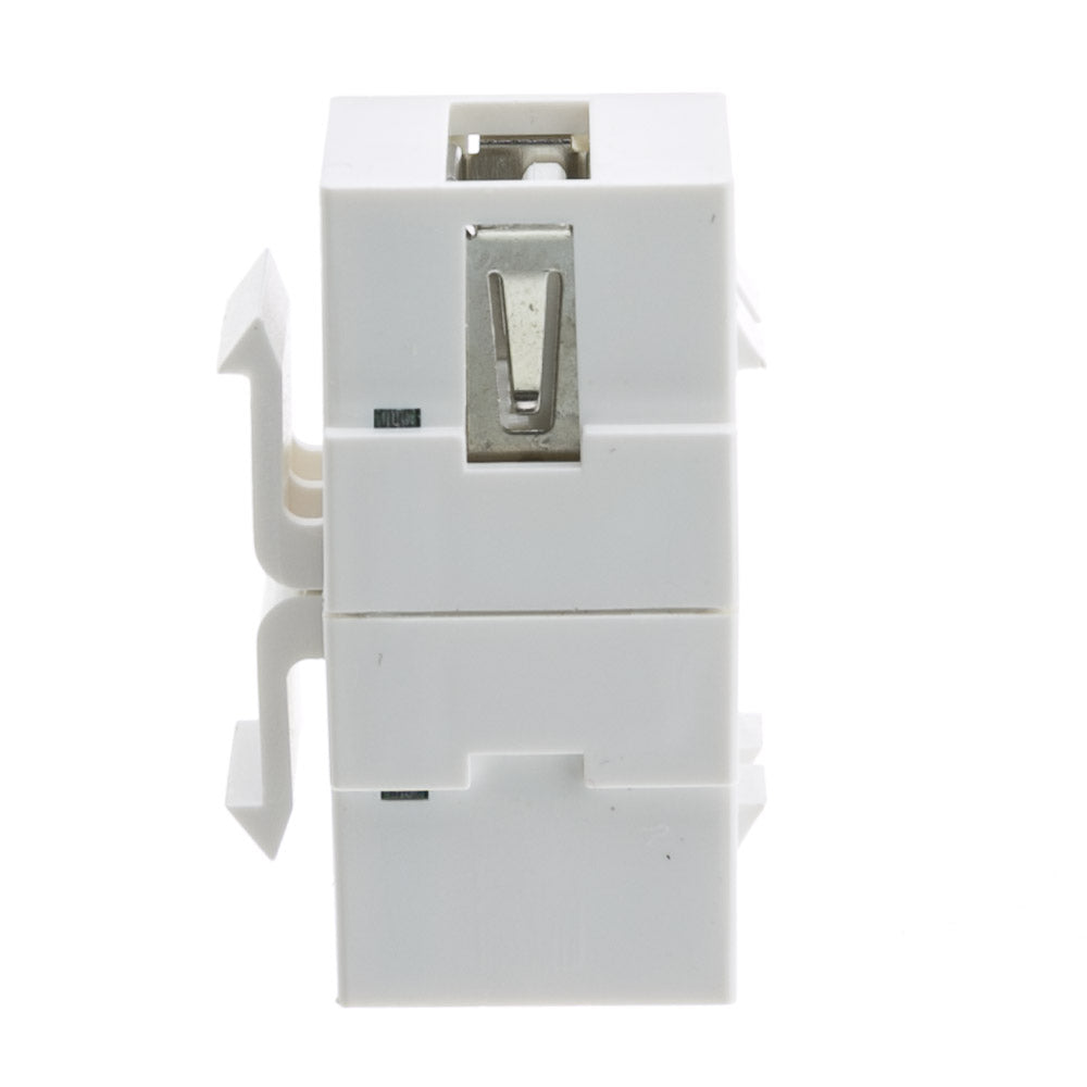 ACCL Keystone Insert, White, USB 2.0 Type A Female To Type B Female Adapter