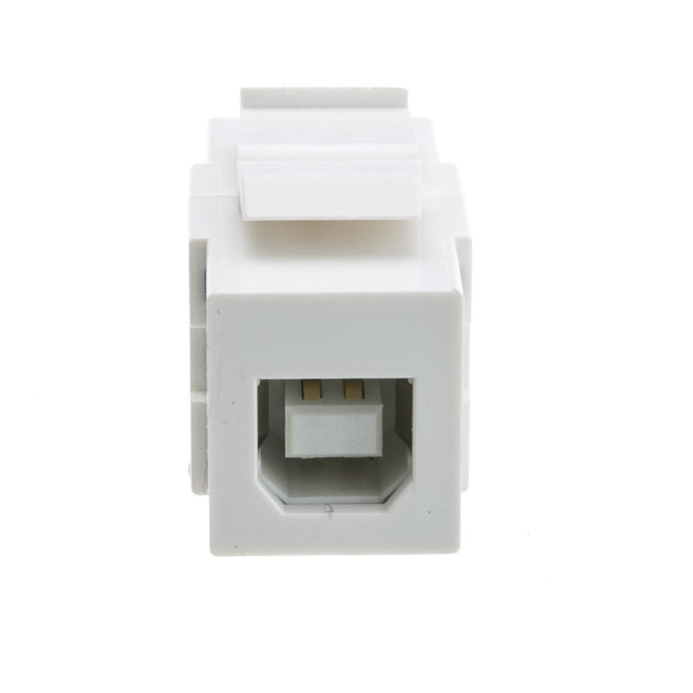 ACCL Keystone Insert, White, USB 2.0 Type A Female To Type B Female Adapter