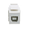 ACCL Keystone Insert, White, USB 2.0 Type A Female To Type B Female Adapter