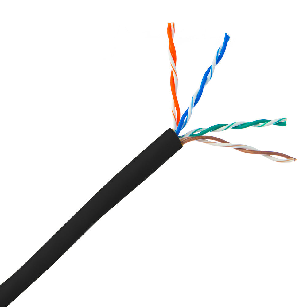 ACCL 1000ft Cat5e UTP Ethernet Cable, Stranded, Pullbox, Black