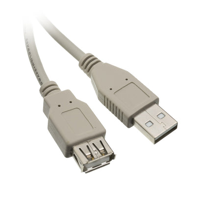 ACCL 10ft USB 2.0 A Male to A Female Extension Cable, Gray