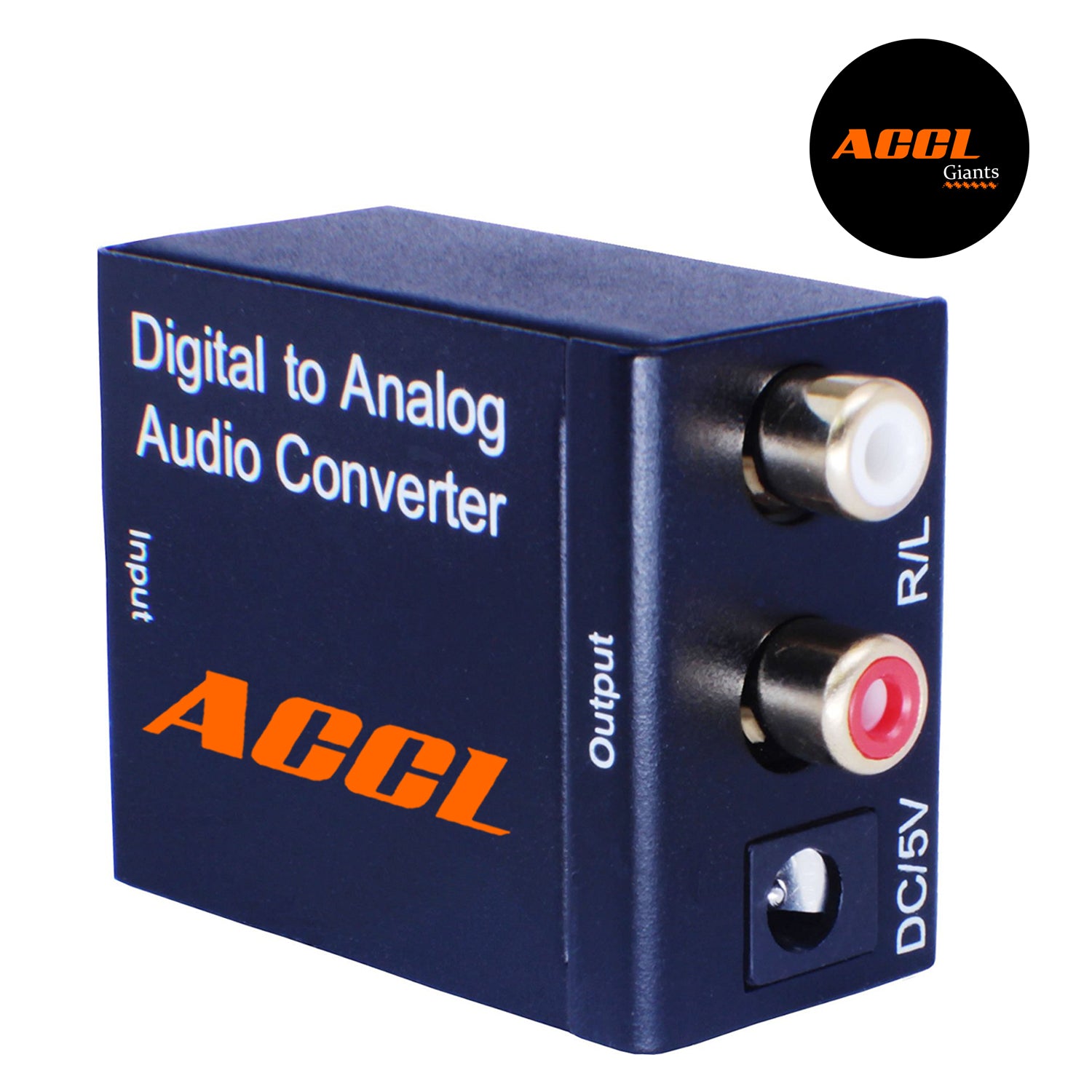 ACCL Digital Optical Coax to Analog R/L audio converter,  Black