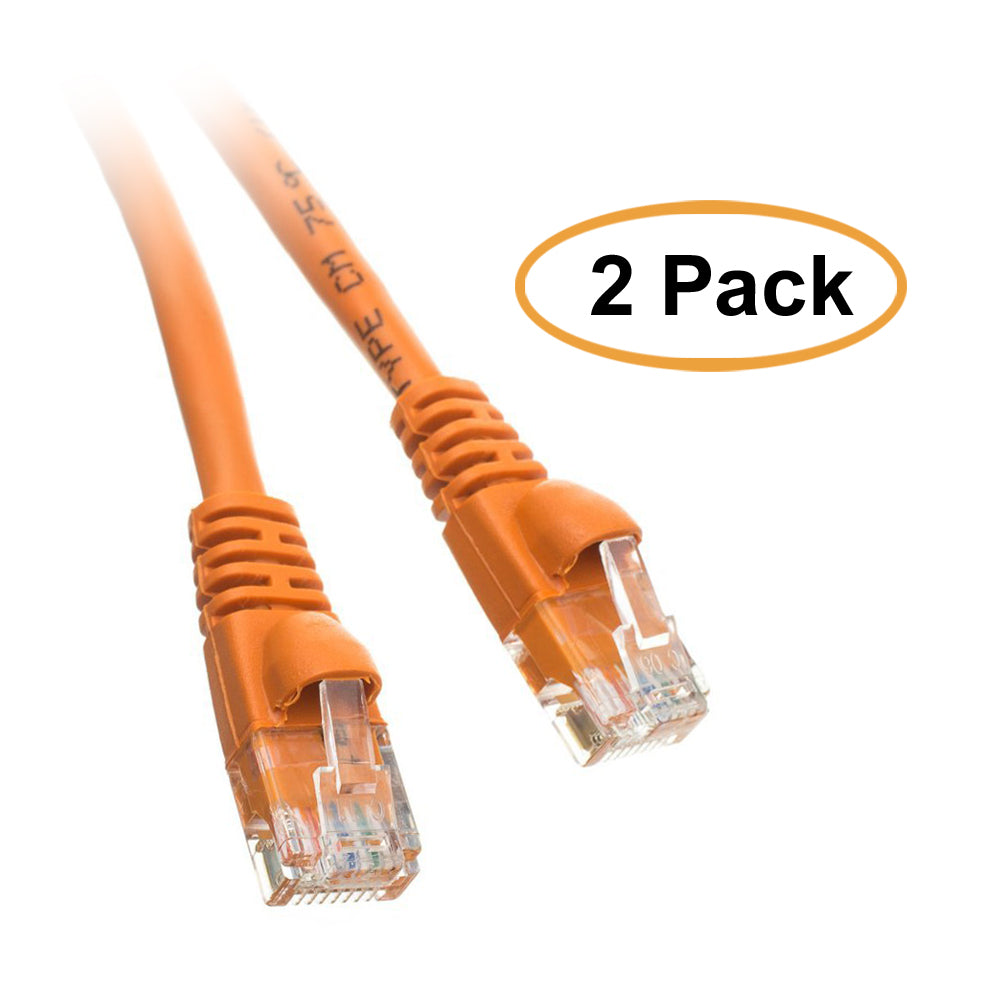 ACCL 1 Feet RJ45 Snagless/Molded Boot Orange Cat6 Ethernet Lan Cable