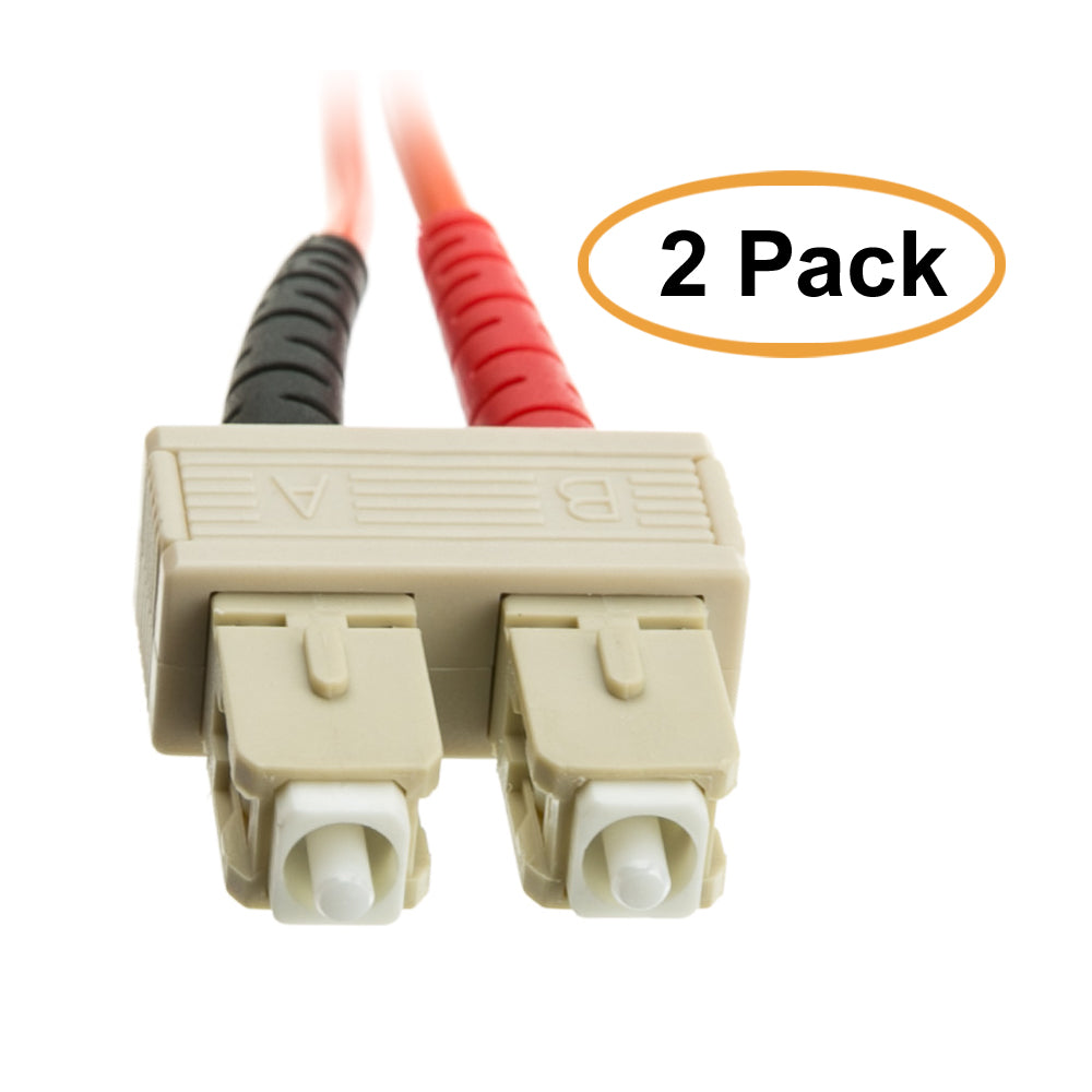 ACCL 6.56ft (2 Meter) SC to SC Fiber Optic Cable, Multimode, Duplex, 50/125