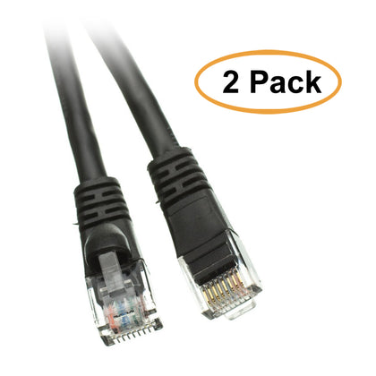 ACCL 1.5ft RJ45 Snagless/Molded Boot Black Cat5e Ethernet Lan Cable