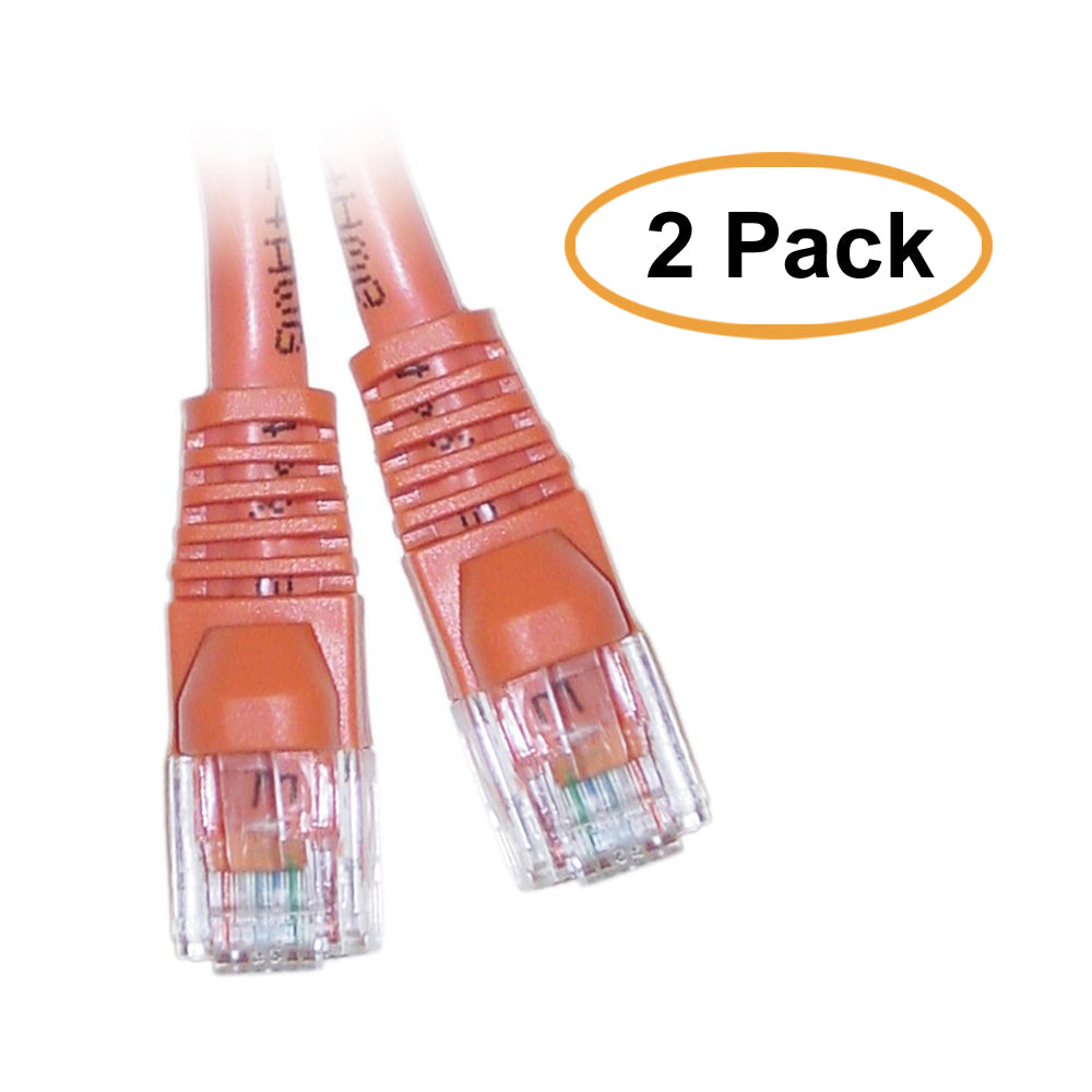 ACCL 10 Feet RJ45 Snagless/Molded Boot Orange Cat6 Crossover Ethernet Lan Cable