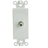 ACCL Decora F-pin Coaxial Coupler, F-Pin Female Wall Plate Insert, White