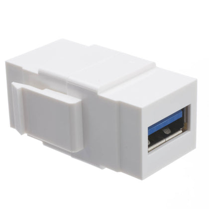 ACCL USB 3.0 Type A Female Coupler Keystone Insert, White