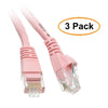ACCL 1 Feet RJ45 Snagless/Molded Boot Pink Cat6 Ethernet Lan Cable