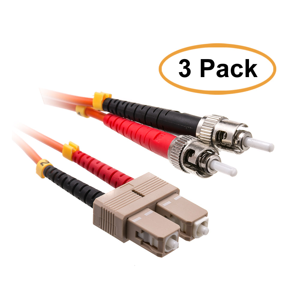 ACCL 32.8ft (10 Meter) SC to ST Fiber Optic Cable, Multimode, Duplex, 50/125