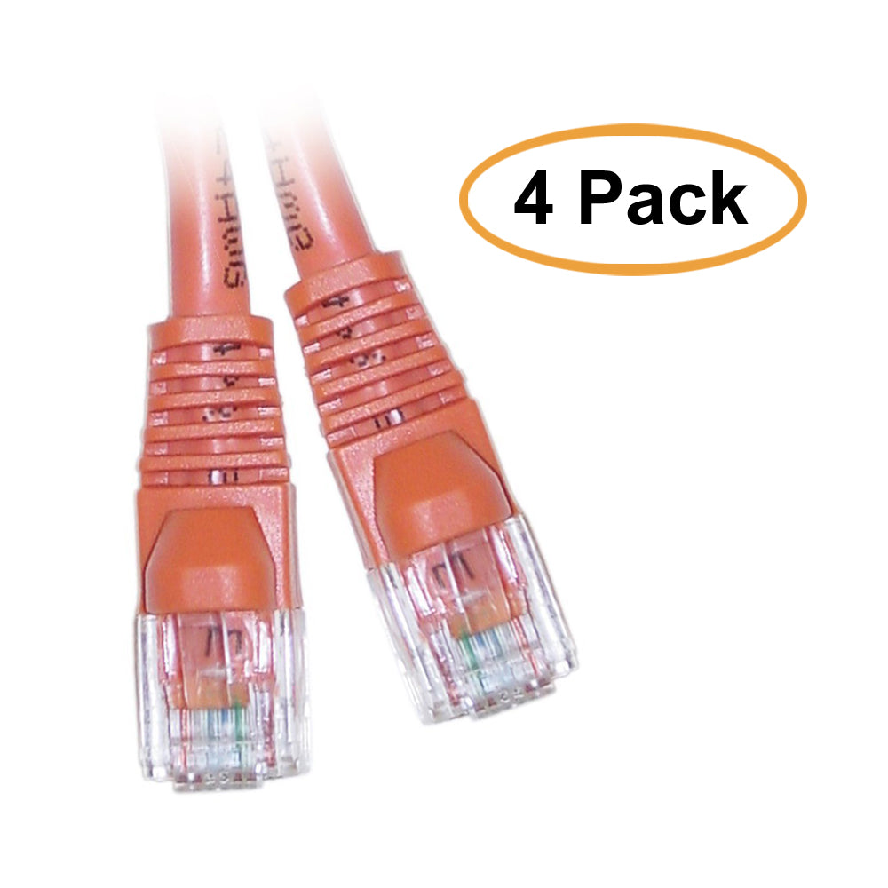 ACCL 10 Feet RJ45 Snagless/Molded Boot Orange Cat6 Crossover Ethernet Lan Cable