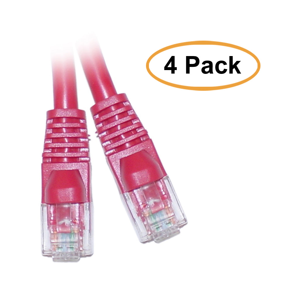 ACCL 10 Feet RJ45 Snagless/Molded Boot Red Cat6 Crossover Ethernet Lan Cable