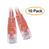 ACCL 50 Feet RJ45 Snagless/Molded Boot Orange Cat5e Crossover Ethernet Lan Cable