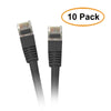 ACCL 7 Feet RJ45 Snagless/Molded Boot Shielded Cat5e Black Ethernet Cable