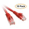 ACCL 1 Feet RJ45 Snagless/Molded Boot Red Cat6 Ethernet Lan Cable