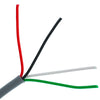 ACCL 18AWG/4 Conductor Security/Alarm Wire, Stranded, CMR/Inwall rated, Pullbox, Gray, 1000ft