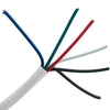 ACCL Plenum Security Cable, 18 AWG/6 Conductor, Stranded, CMP, Spool, White, 1000ft