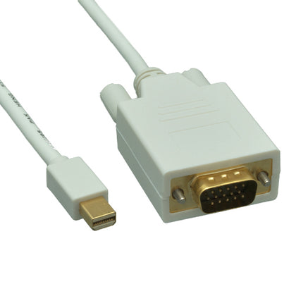 ACCL 10ft Mini DisplayPort Male to VGA Male Video Cable, White