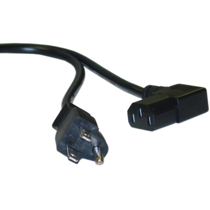 ACCL 6ft NEMA 5-15P (3-Prong) to Right Angle C13 Power Cable, 10 Amp, for Computer/Monitor, Black