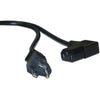 ACCL 6ft NEMA 5-15P (3-Prong) to Right Angle C13 Power Cable, 10 Amp, for Computer/Monitor, Black