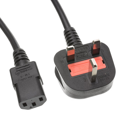 ACCL England / UK Computer/Monitor Power Cord with Fuse, BS 1363 to C13, VDE Approved, 6 foot