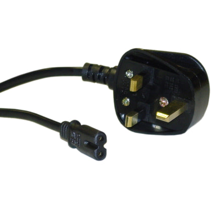 ACCL 6ft Non-Polarized England/UK Notebook Power Cord, BS 1363 to C7, VDE Approved, Black