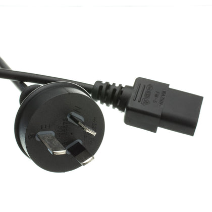 ACCL 6ft Australian 3-Prong AS/NZS 3112 to C13 Power Csble for Computer/Monitor, Black