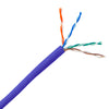 ACCL 1000ft Cat5e UTP Ethernet Cable, Solid, Pullbox, Purple