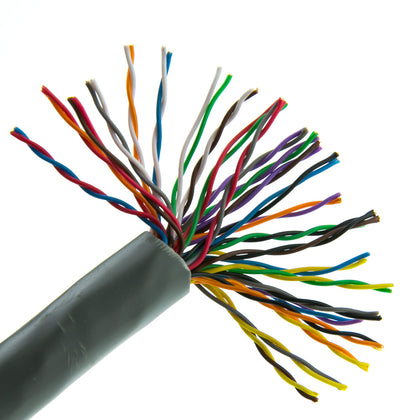 ACCL Cat5e Telco Trunk Bulk Cable, 24 AWG/25 Twisted Pairs, CMR Rated, Gray, 1000ft Wooden Spool