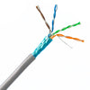 ACCL 1000ft Plenum Cat6 STP Cable, Bare end, Solid, CMP rated, 23 AWG, Spool, Gray