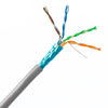 ACCL 1000ft Cat5e STP Ethernet Cable, Solid, 24AWG Pure Copper Pullbox, Gray