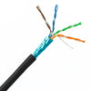 ACCL 1000ft Cat5e STP Ethernet Cable,  24AWG, Pure Copper, Solid, Pullbox, Black