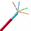 ACCL 1000ft Plenum Cat6 STP Cable, Solid, CMP rated, 23 AWG, Spool, Red