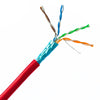 ACCL 1000ft Cat5e STP Ethernet Cable, Solid, 24 AWG, Pullbox, Red