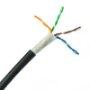 ACCL Direct Burial/Outdoor Cat5e Ethernet Cable, Solid, CMX rated, Waterproof Tape, 24 AWG, Spool, Black, 1000ft
