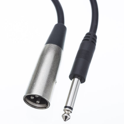 ACCL 10ft High Quality XLR Male to 1/4in Mono Male Audio Cable, Black