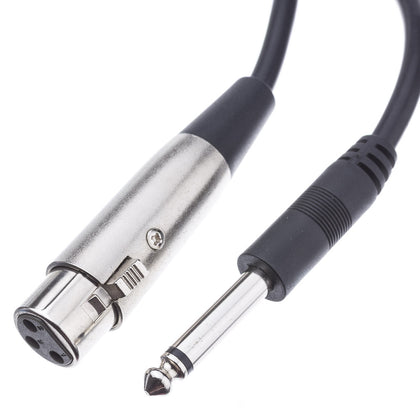 ACCL 15ft High Quality XLR Female to 1/4in Mono Male Audio Cable, Black