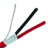 ACCL 12 AWG/2 Conductor Shielded Plenum Fire Alarm/Security Cable, Solid, FPLP, Spool, Red, 1000ft