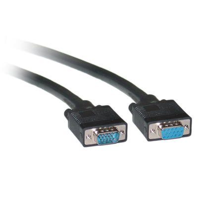 ACCL 100ft HD15 Male to HD15 Female SVGA Extension Cable, Coaxial Construction, Double Shielded, Black