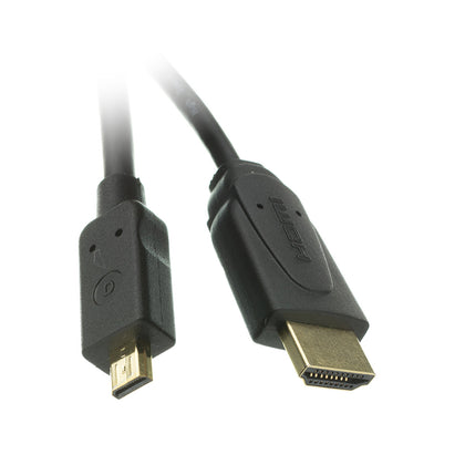 ACCL 6ft HDMI Male to Micro HDMI Male (Type D), High Speed with Ethernet, Supports Audio Return & 3D