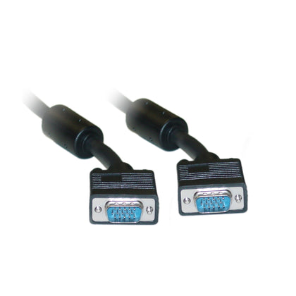 ACCL 35ft HD15 Male to HD15 Male SVGA Cable with Ferrite Bead, Coaxial Construction, Double Shielded, Black