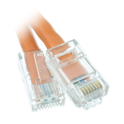 ACCL 10ft Cat6 RJ45 Bootless Ethernet Patch Cable, Orange