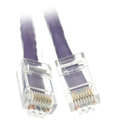 ACCL 100ft Cat5e RJ45 Bootless Ethernet Patch Cable, Purple