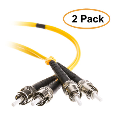 ACCL 6.56ft (2 Meter) ST to ST Fiber Optic Cable, Singlemode, Duplex, 9/125