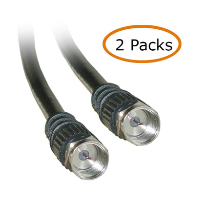 ACCL 50 Feet F-pin Male RG59 Coaxial Cable, Black