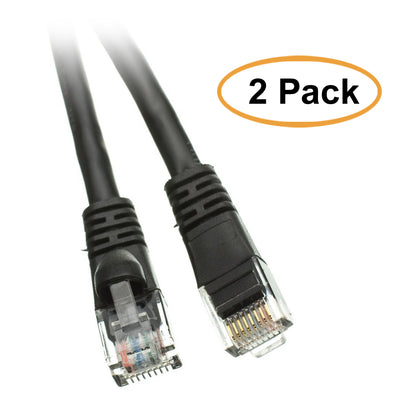 ACCL 1 Feet RJ45 Snagless/Molded Boot Black Cat6a Ethernet Lan Cable