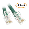 ACCL 7ft Cat5e RJ45 Bootless Ethernet Patch Cable, Green