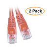 ACCL 50 Feet RJ45 Snagless/Molded Boot Orange Cat5e Crossover Ethernet Lan Cable