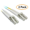 ACCL 26.24ft (8 Meter) LC to LC 10 Gigabit Aqua Fiber Optic Cable, Multimode, Duplex, 50/125