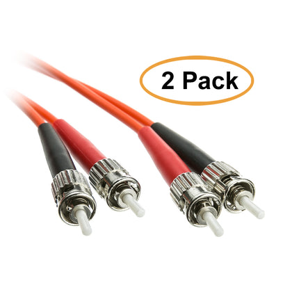 ACCL 6.56ft (2 Meter) ST to ST Fiber Optic Cable, Multimode, Duplex, 62.5/125